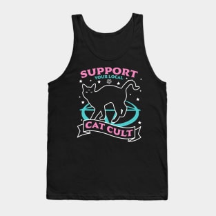 Support Your Local Cat Cult - Pastel Goth Occult Halloween Tank Top